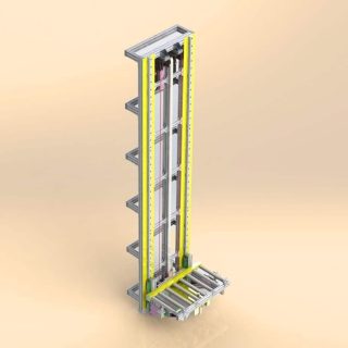 Elevador vertical de producto industrial